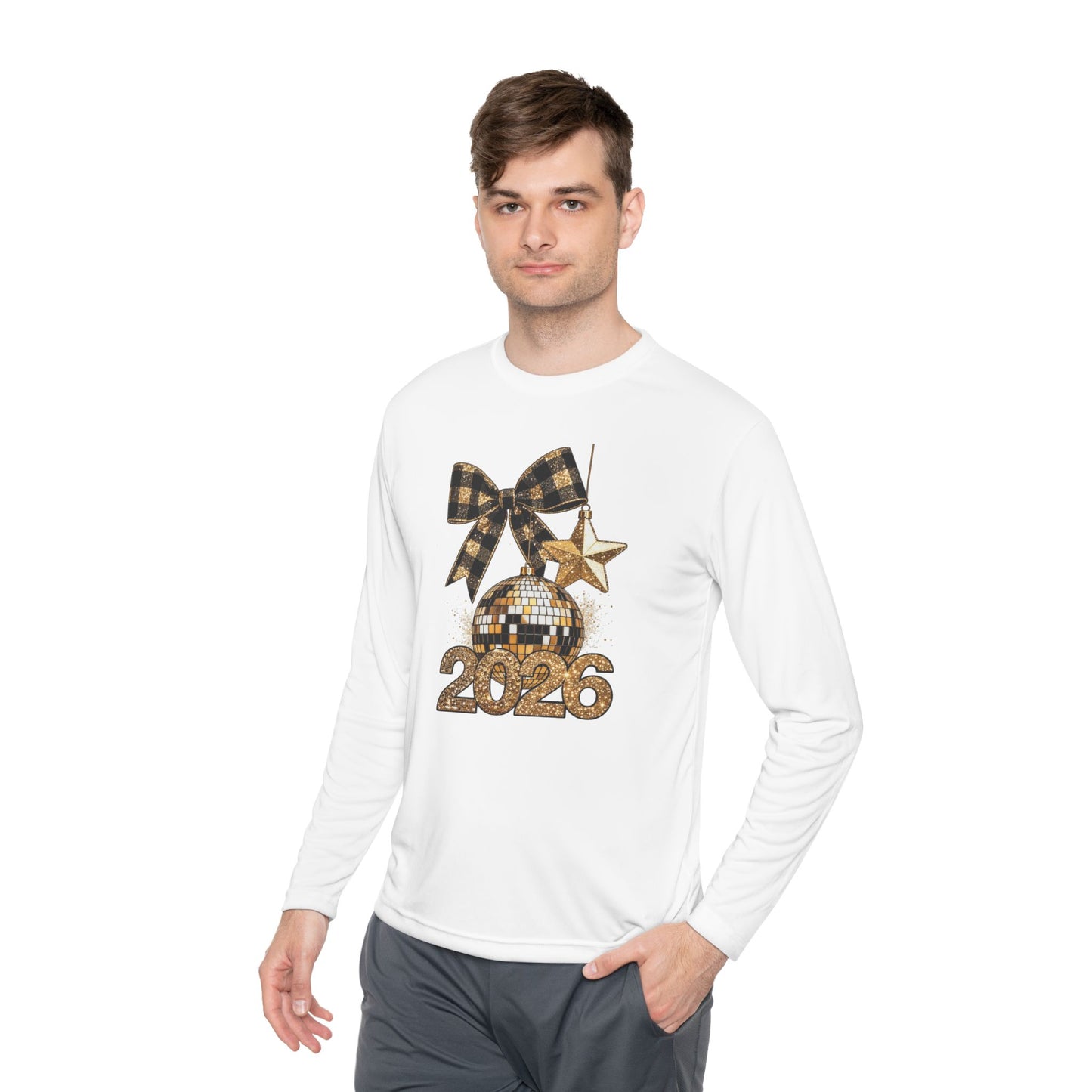 Happy 2026 Bow & Star Long Sleeve Tee