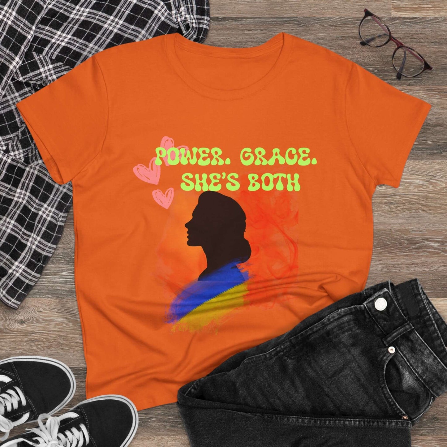 Empowering  Women's Power and Grace Midweight Cotton Tee