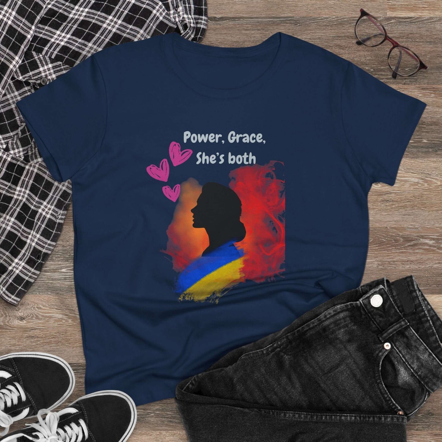 Empowering  Women's Power and Grace Midweight Cotton Tee