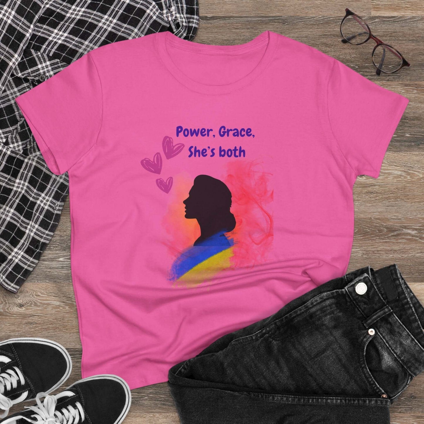 Empowering  Women's Power and Grace Midweight Cotton Tee