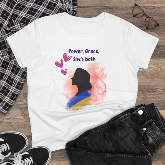 Empowering  Women's Power and Grace Midweight Cotton Tee