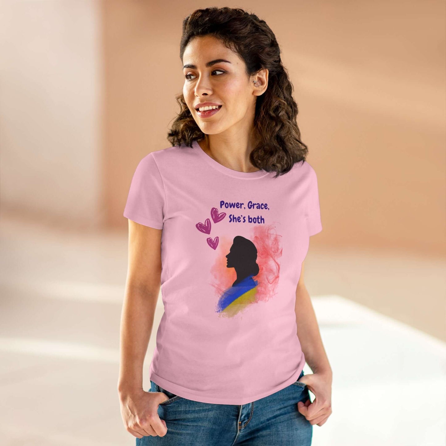 Empowering  Women's Power and Grace Midweight Cotton Tee