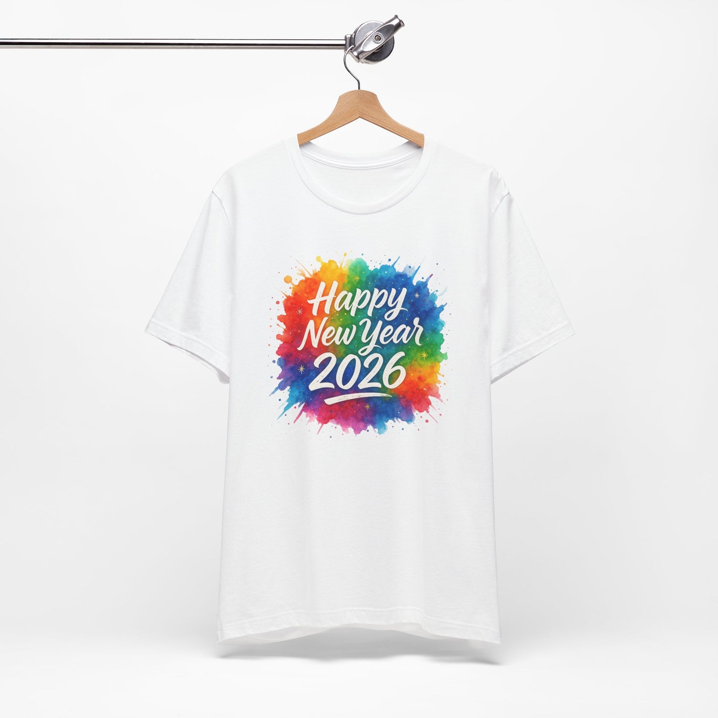 Watercolor Splash Happy New Year 2026 T-Shir