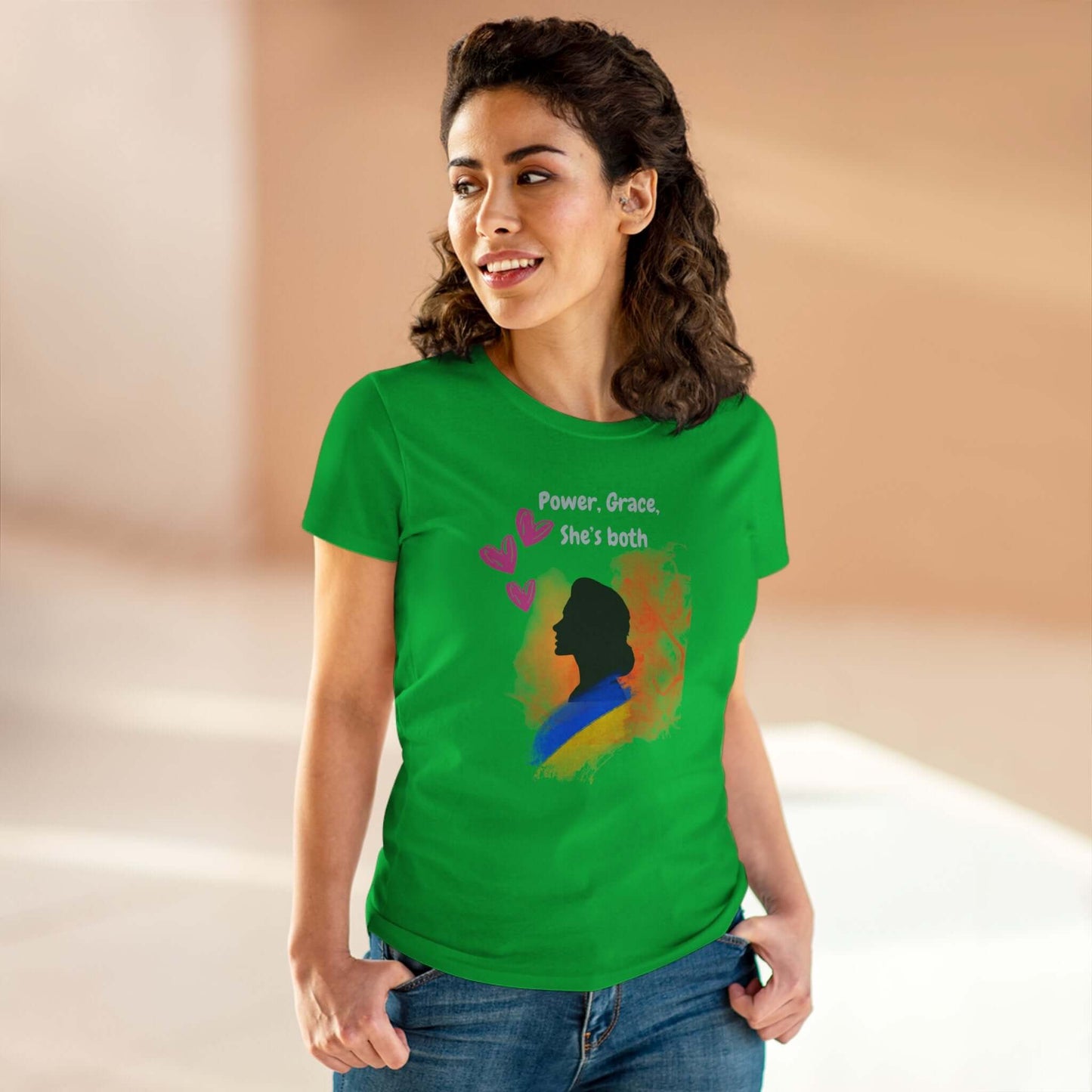Empowering  Women's Power and Grace Midweight Cotton Tee