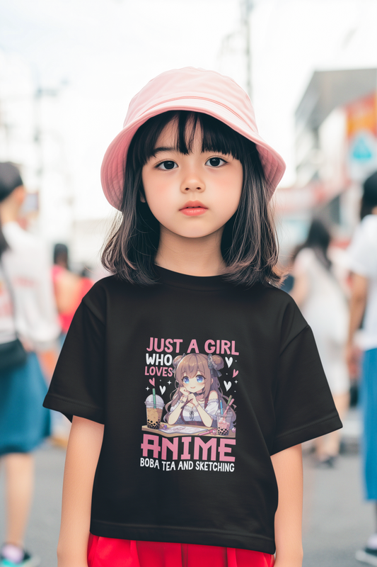 Just a Girl who loves Anime Teen Cotton Tee