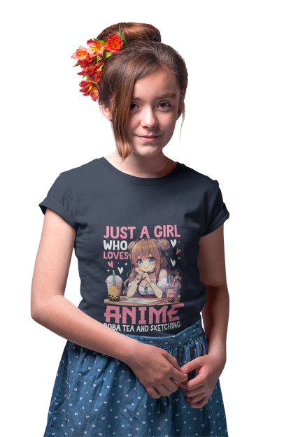 Just a Girl who loves Anime Teen Cotton Tee