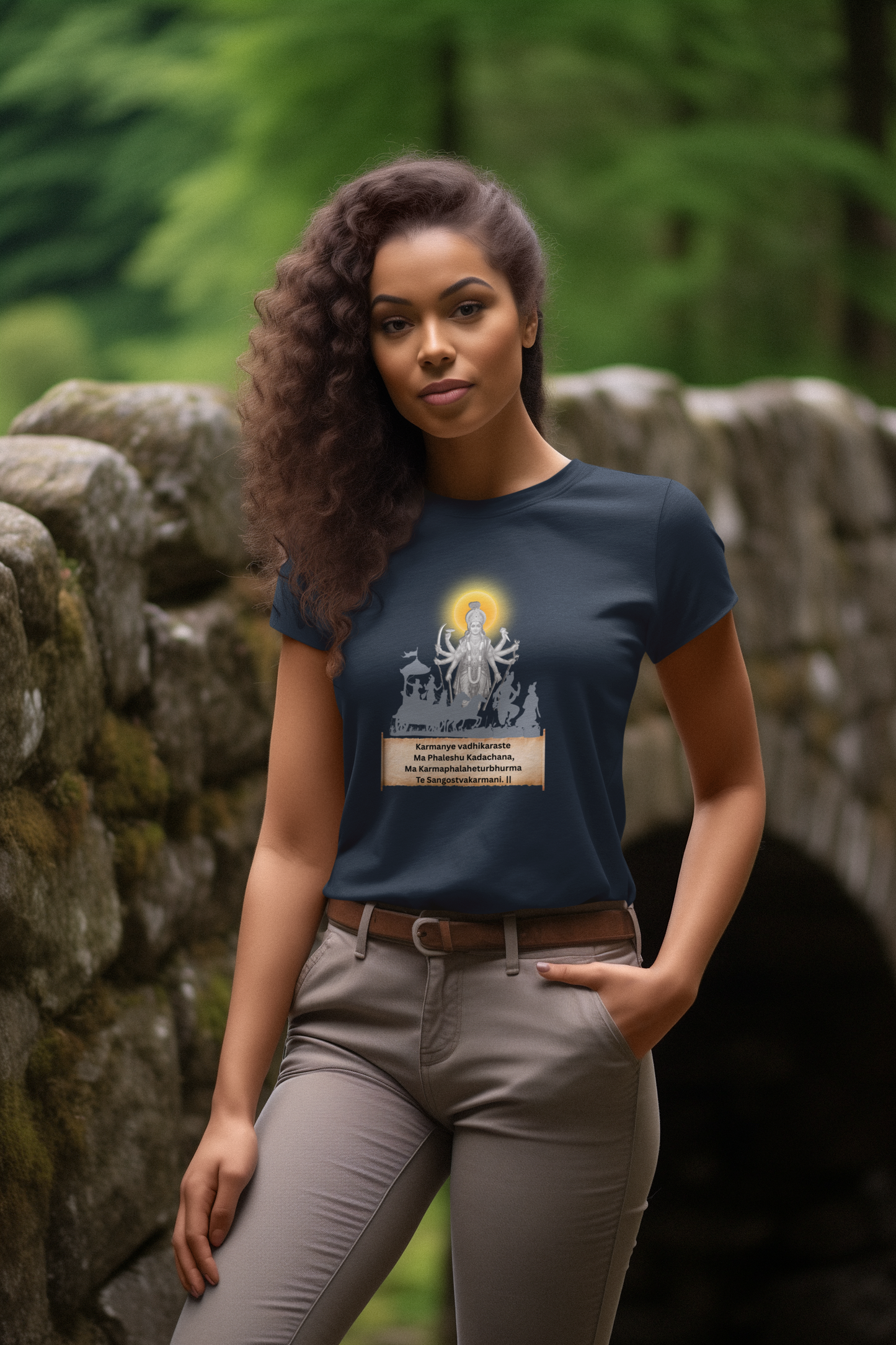 Hindutva : Bhagavad Gita Strand in English T-Shirt