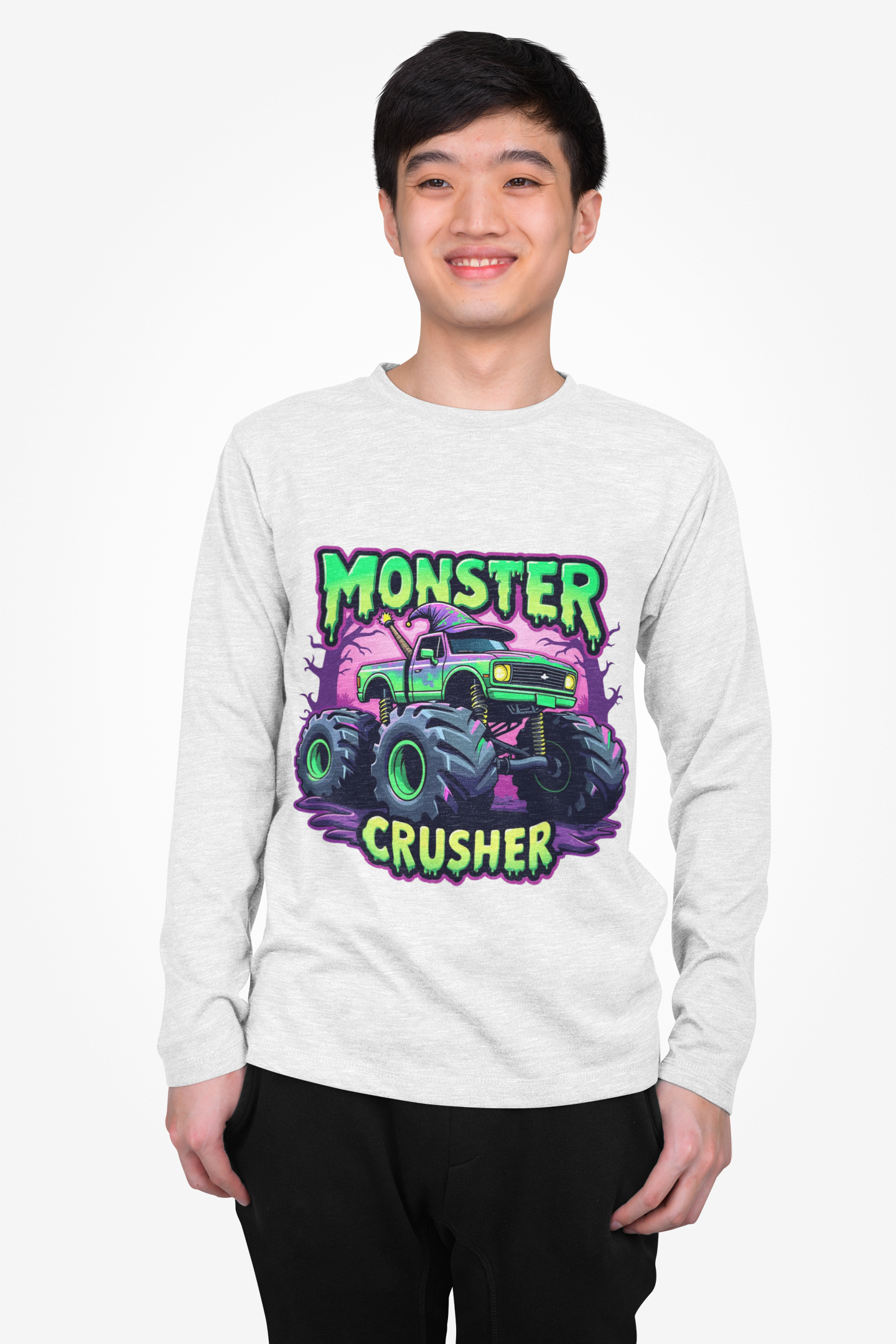 Monster Crusher Boy Long Sleeve Tee