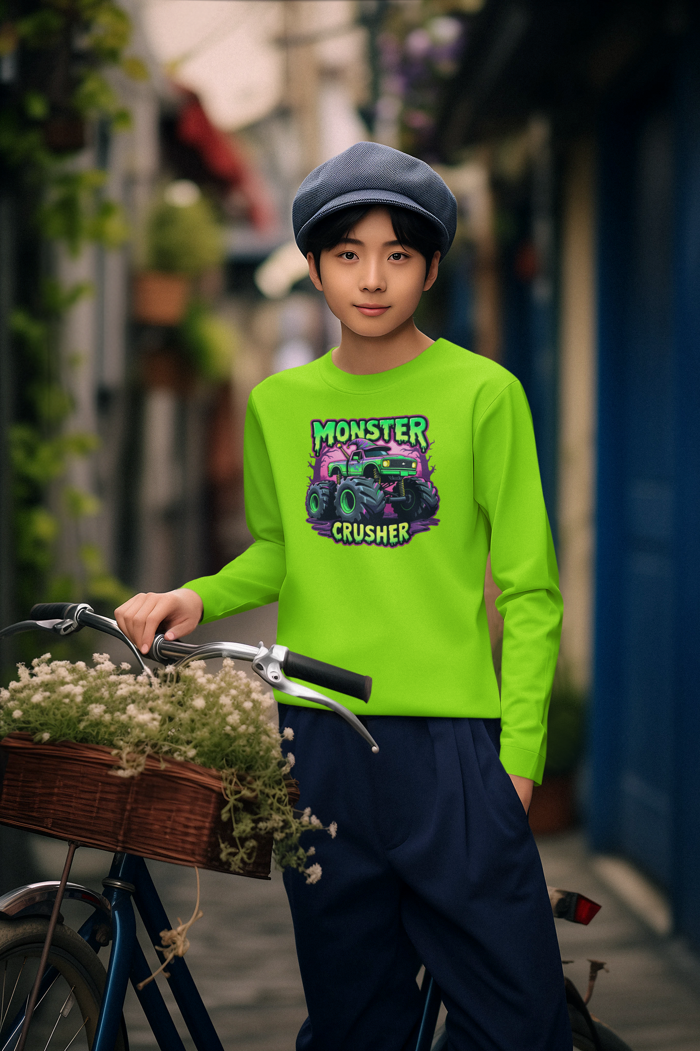 Monster Crusher Boy Long Sleeve Tee