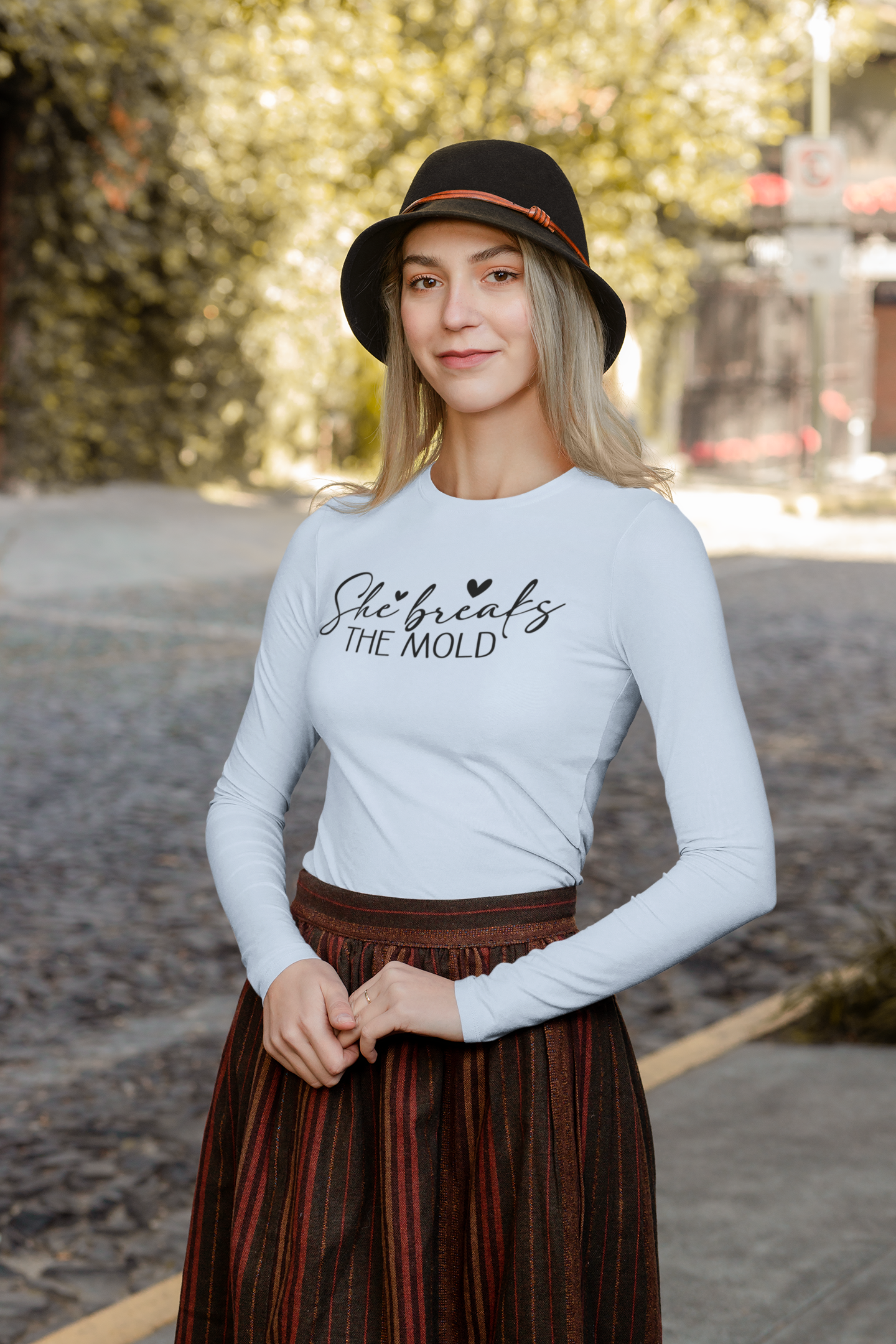 She Breaks The Mold Woman Long Sleeve Tee - ""