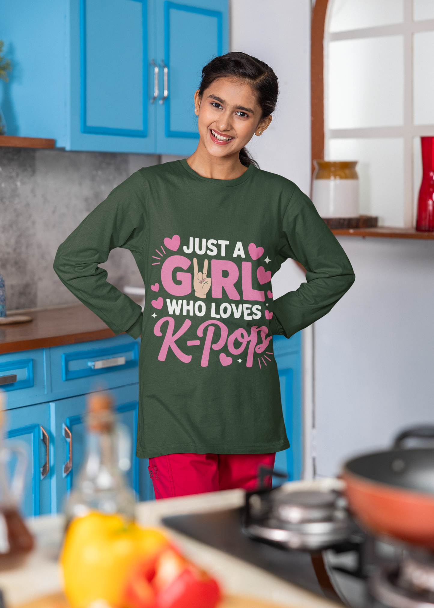 Girl Who Loves K-Pop Long Sleeve Tee