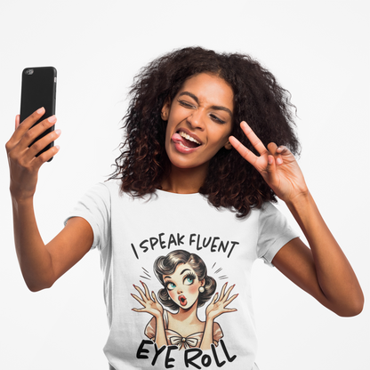 Fluent Eye Roll Graphic Tee for Women