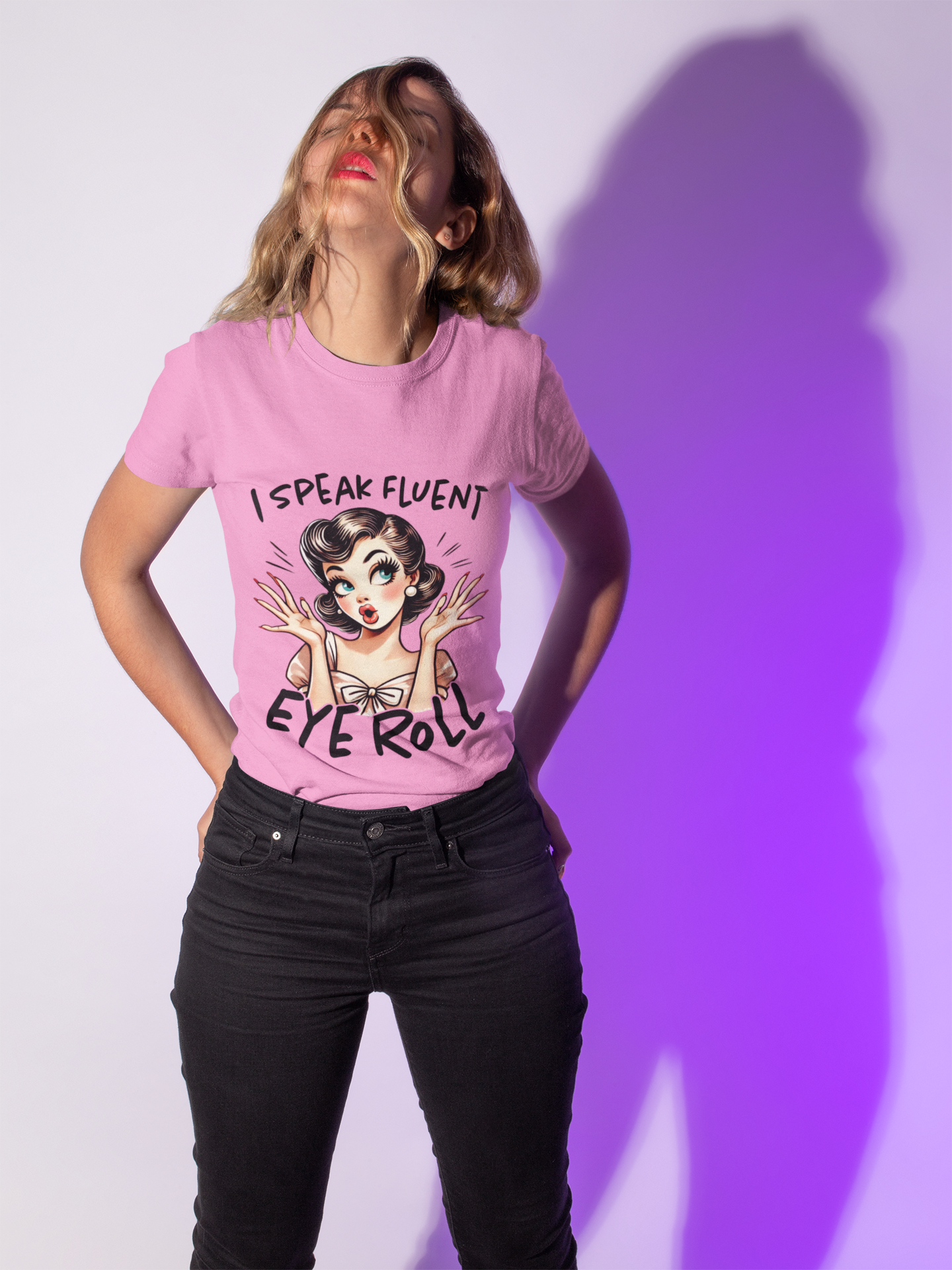 Fluent Eye Roll Graphic Tee for Women