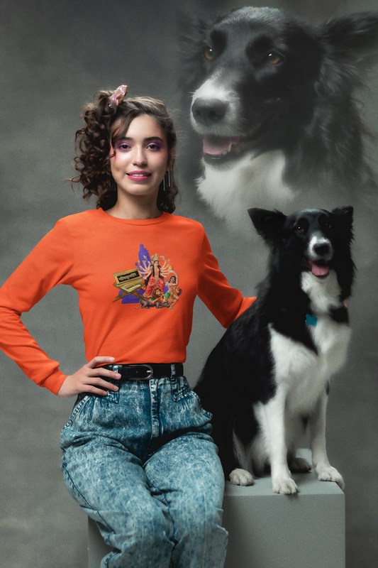 Mahishasura Mardini  Sanskrit Long Sleeve Tee