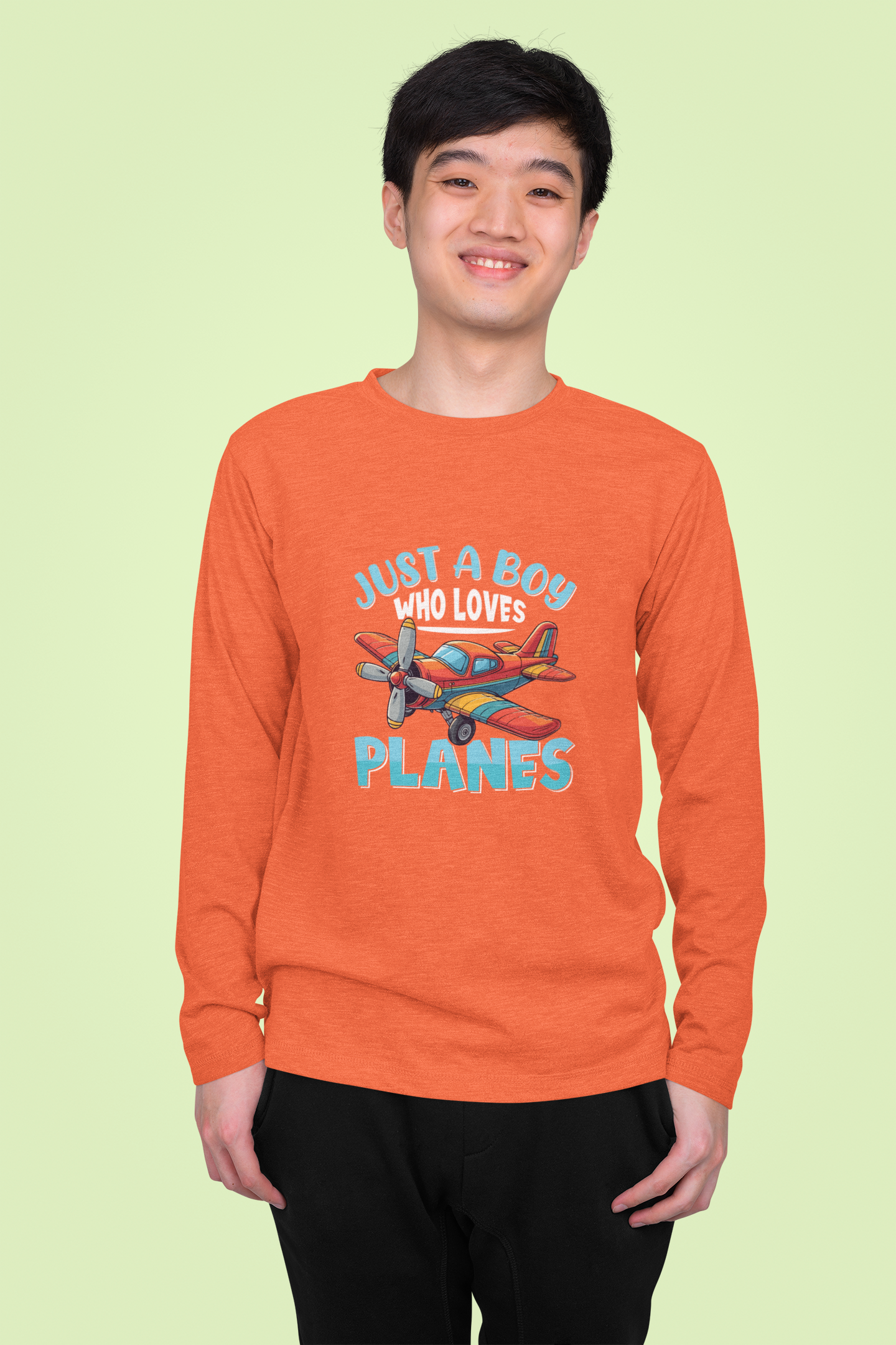 Just a Boy Who Loves Planes Long Sleeve Tee
