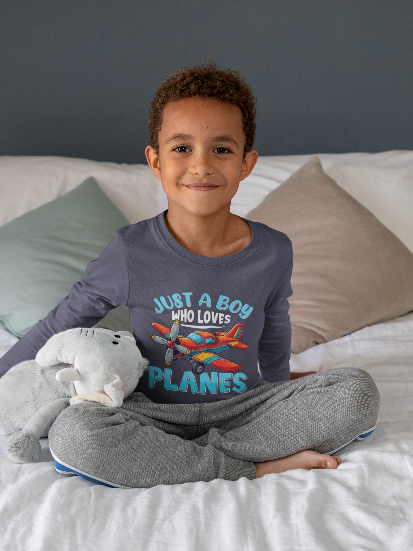 Just a Boy Who Loves Planes Long Sleeve Tee