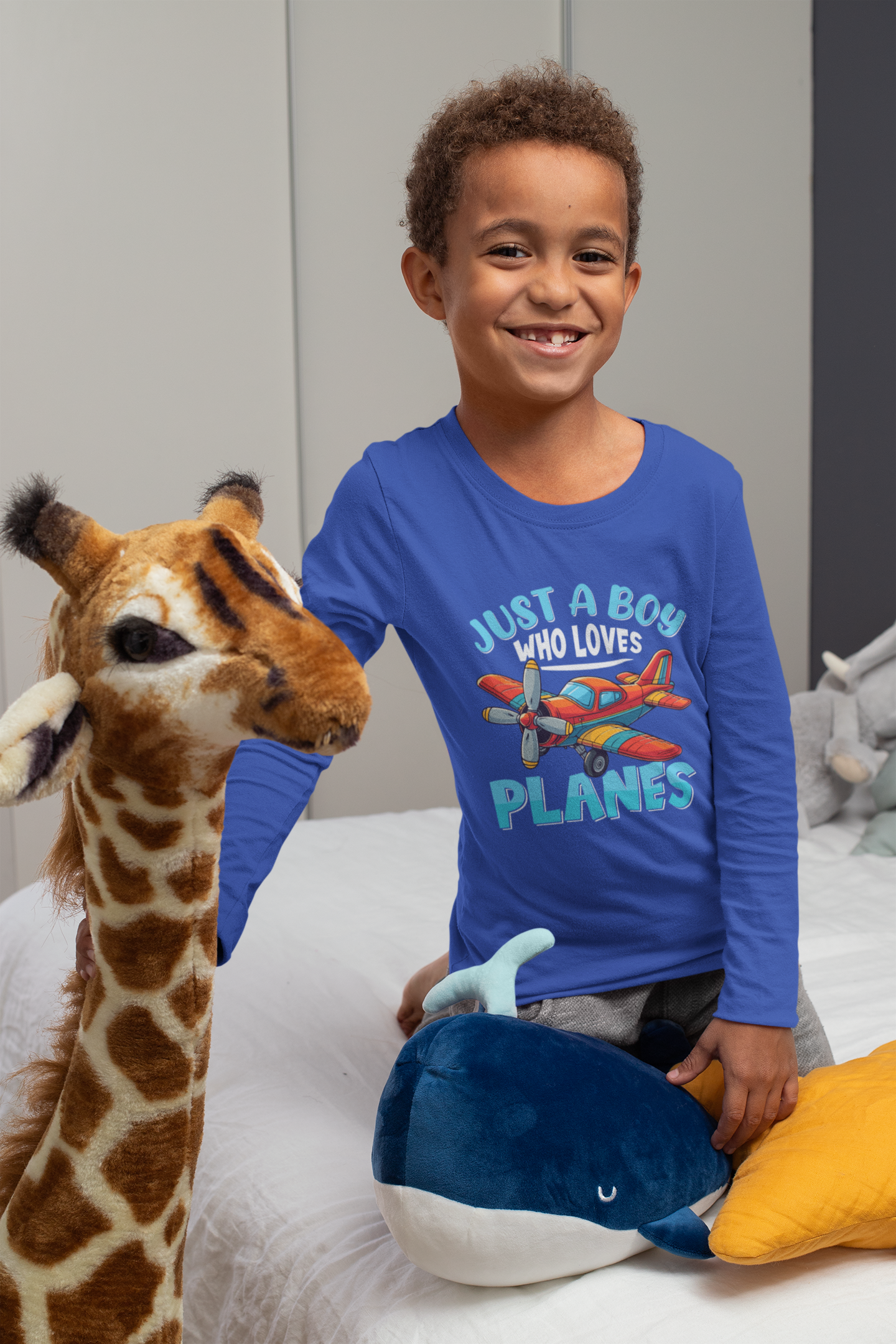 Just a Boy Who Loves Planes Long Sleeve Tee