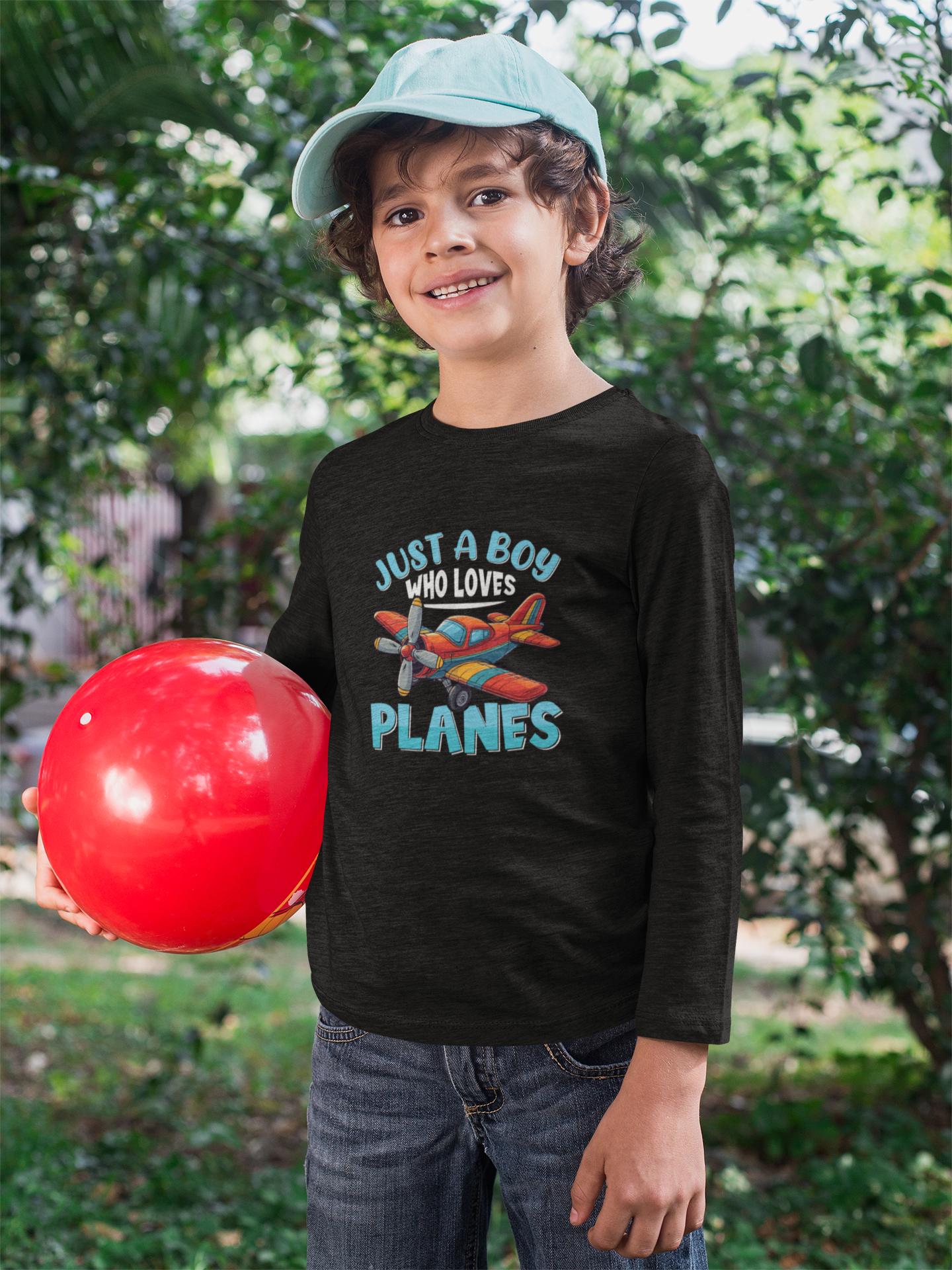 Just a Boy Who Loves Planes Long Sleeve Tee