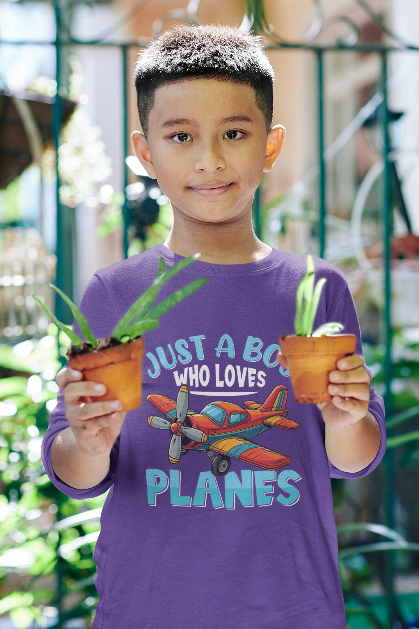 Just a Boy Who Loves Planes Long Sleeve Tee