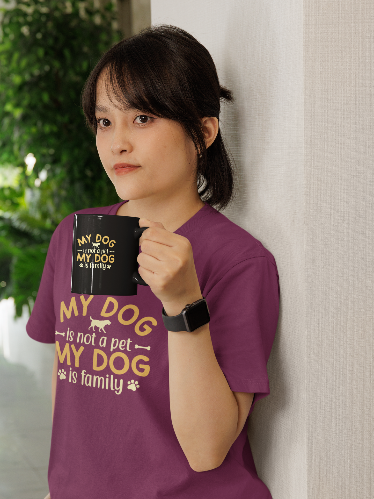 My Dog Is Family Heavy Cotton Tee