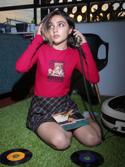 Girl who Loved Anime, Bobo Tea & Sketching Long Sleeve Tee