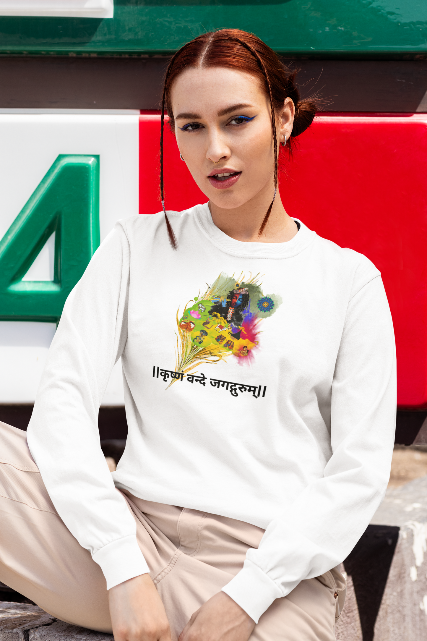 Sri Krishna Long Sleeve Tee
