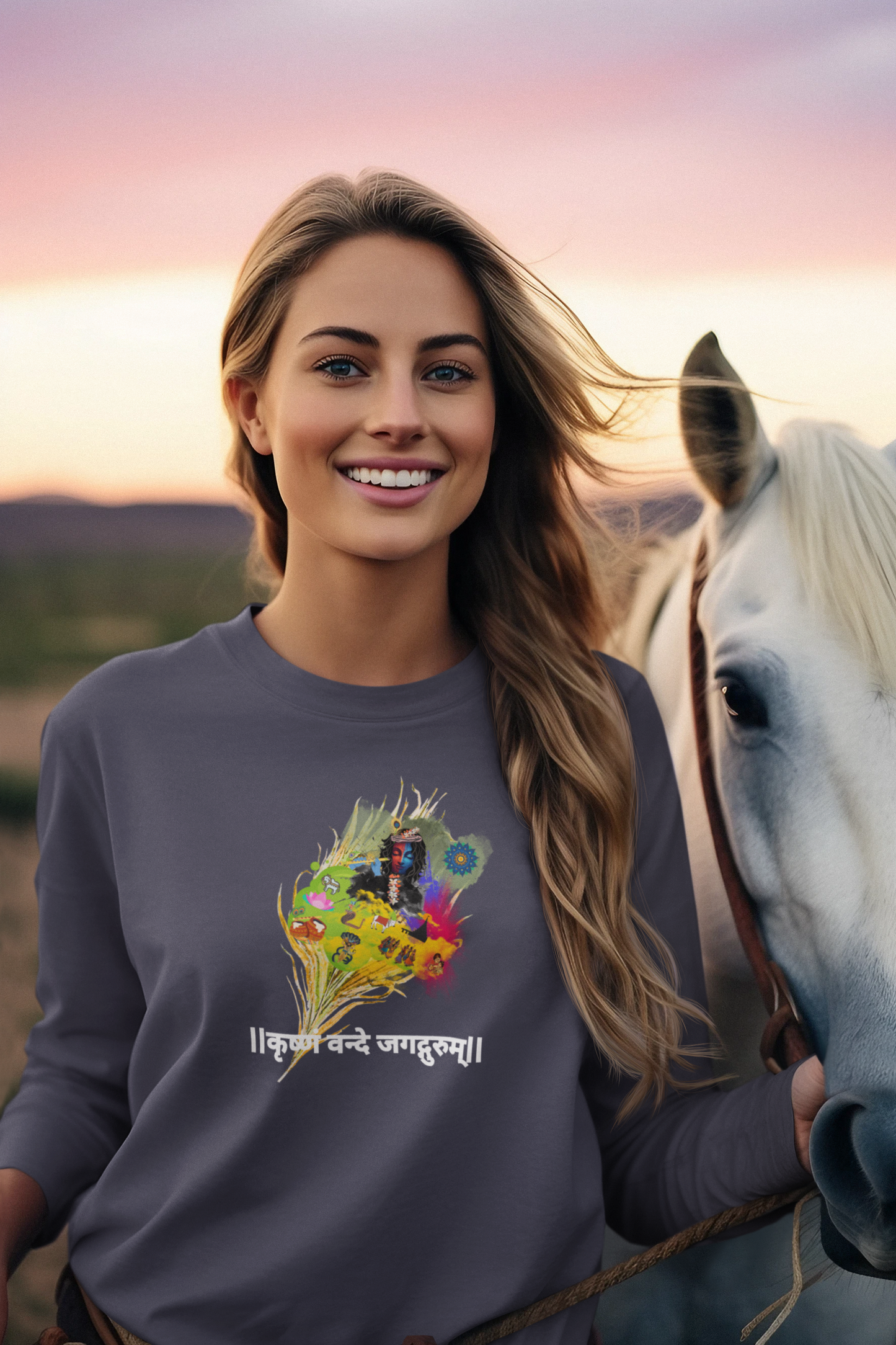 Sri Krishna Long Sleeve Tee