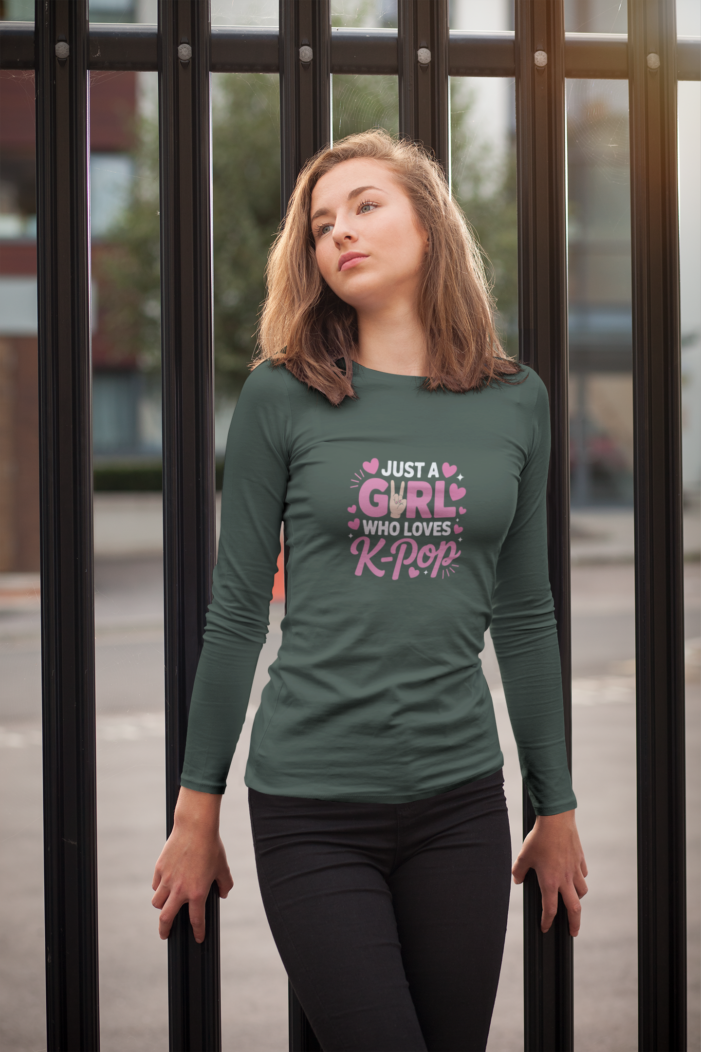 Just A Girl Who Loves K-Pop Long Sleeve Tee