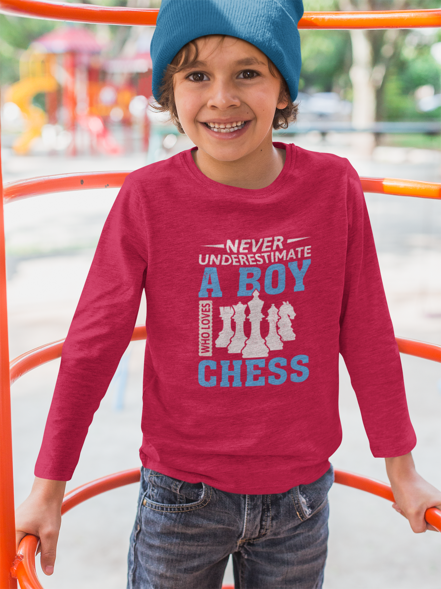 Boy Who Loves Chess Long Sleeve Tee
