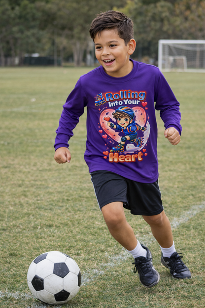 Boys Rolling Into Your Heart Long Sleeve Tee
