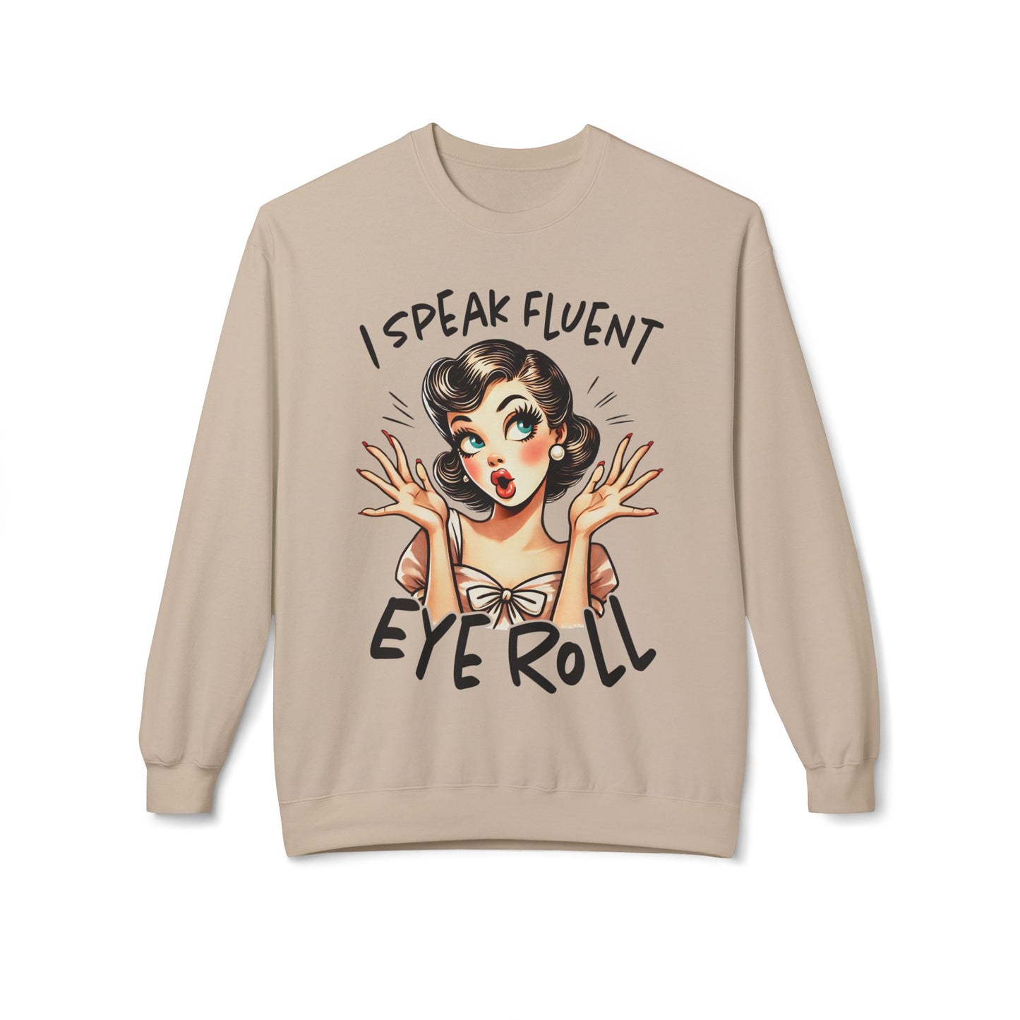 Fluent Eyeroll Softstyle Fleece Crewneck Sweatshirt
