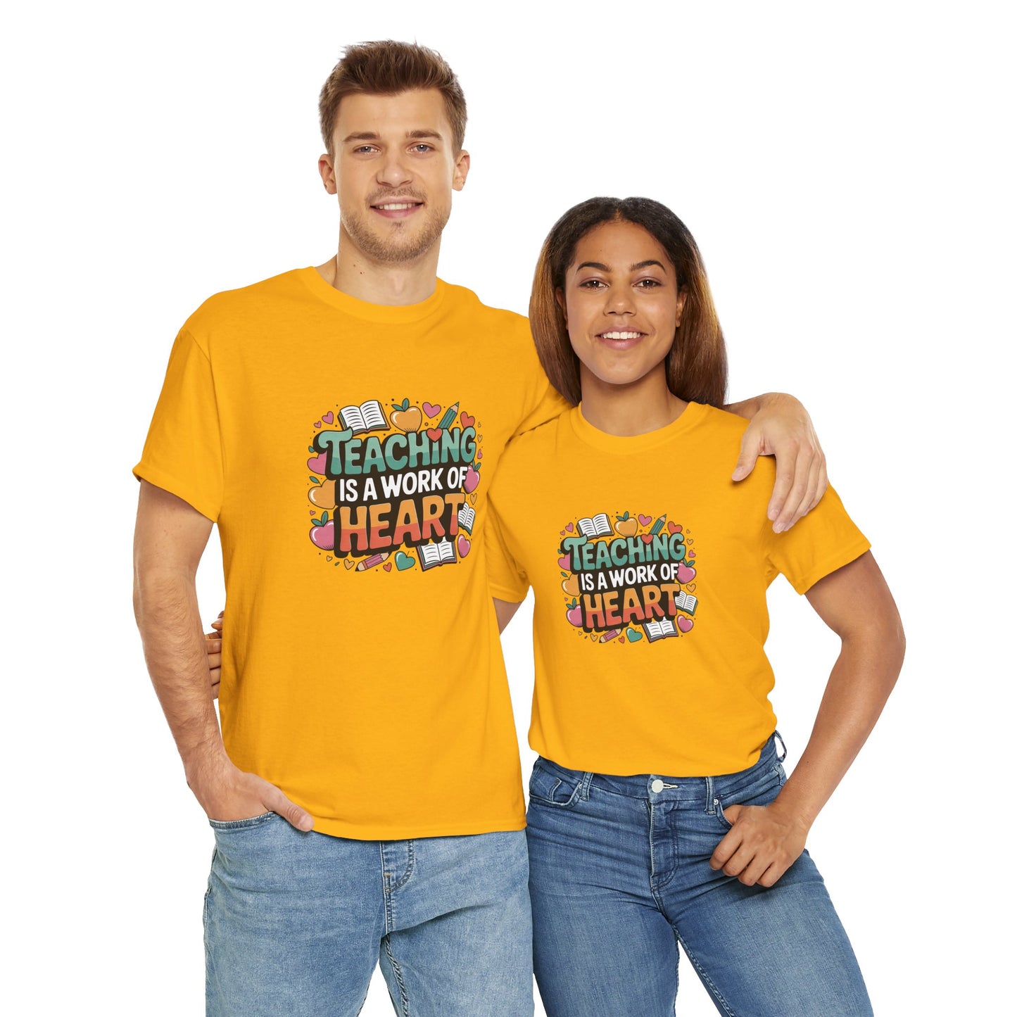 Teaching is a Work of Heart Heavy Cotton Tee