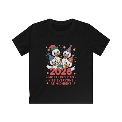 Cute Duck New Year Kids Tee — “New Year, New Toppings!”