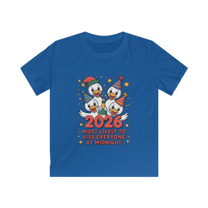 Cute Duck New Year Kids Tee — “New Year, New Toppings!”