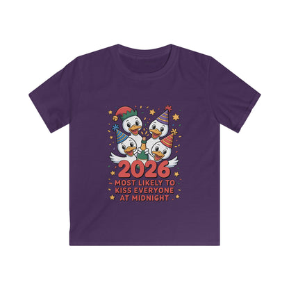Cute Duck New Year Kids Tee — “New Year, New Toppings!”