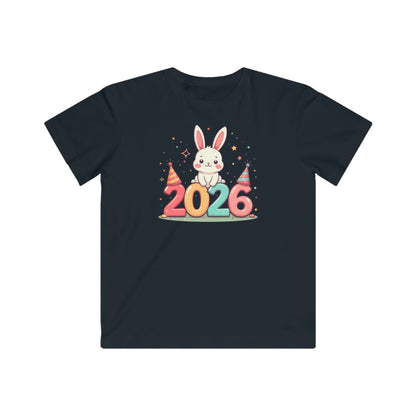 Kids Tee — 2026 Bunny New Year Party Shirt