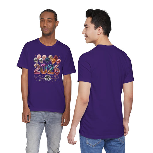 2026 Celebration T-Shirt — Festive Balloon New Year Tee