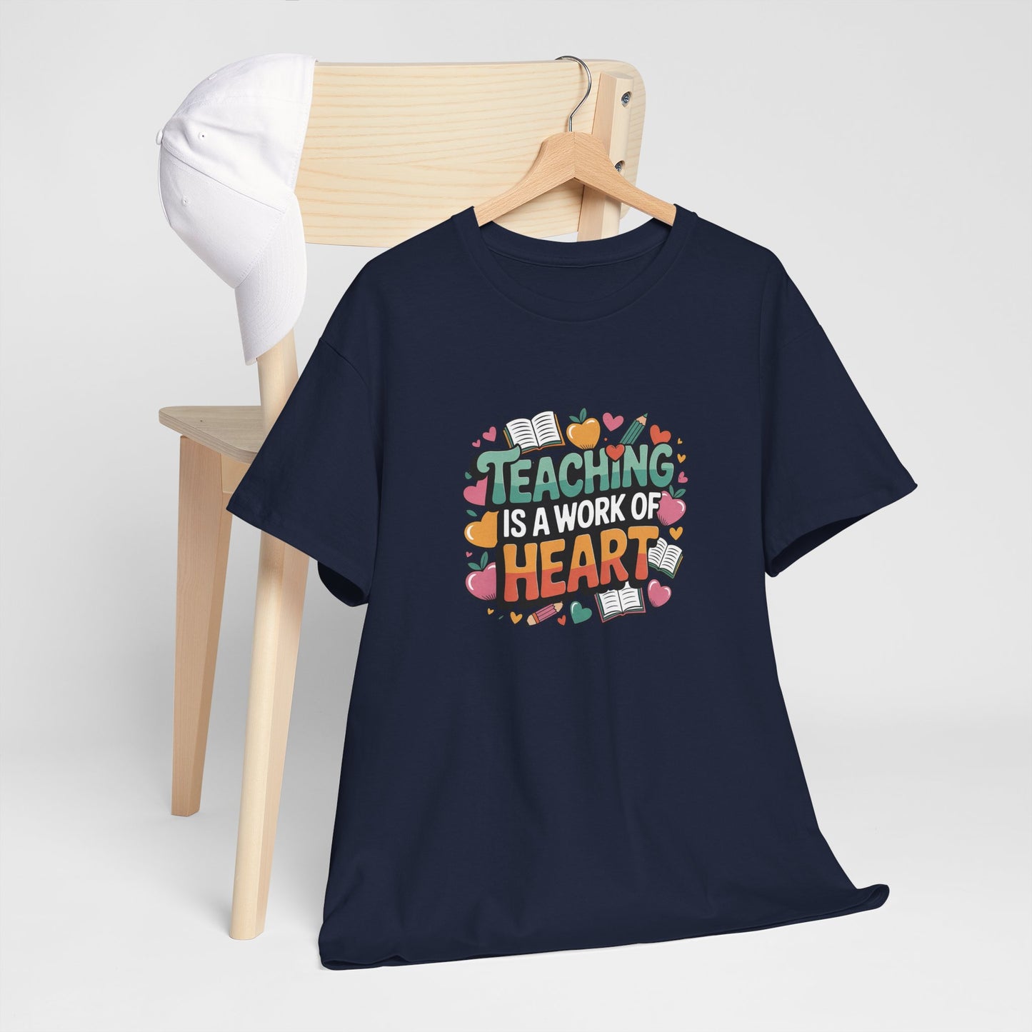 Teaching is a Work of Heart Heavy Cotton Tee