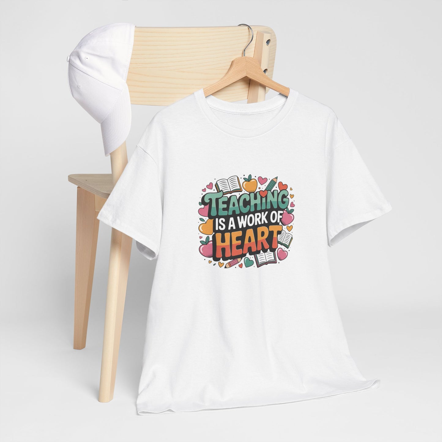 Teaching is a Work of Heart Heavy Cotton Tee