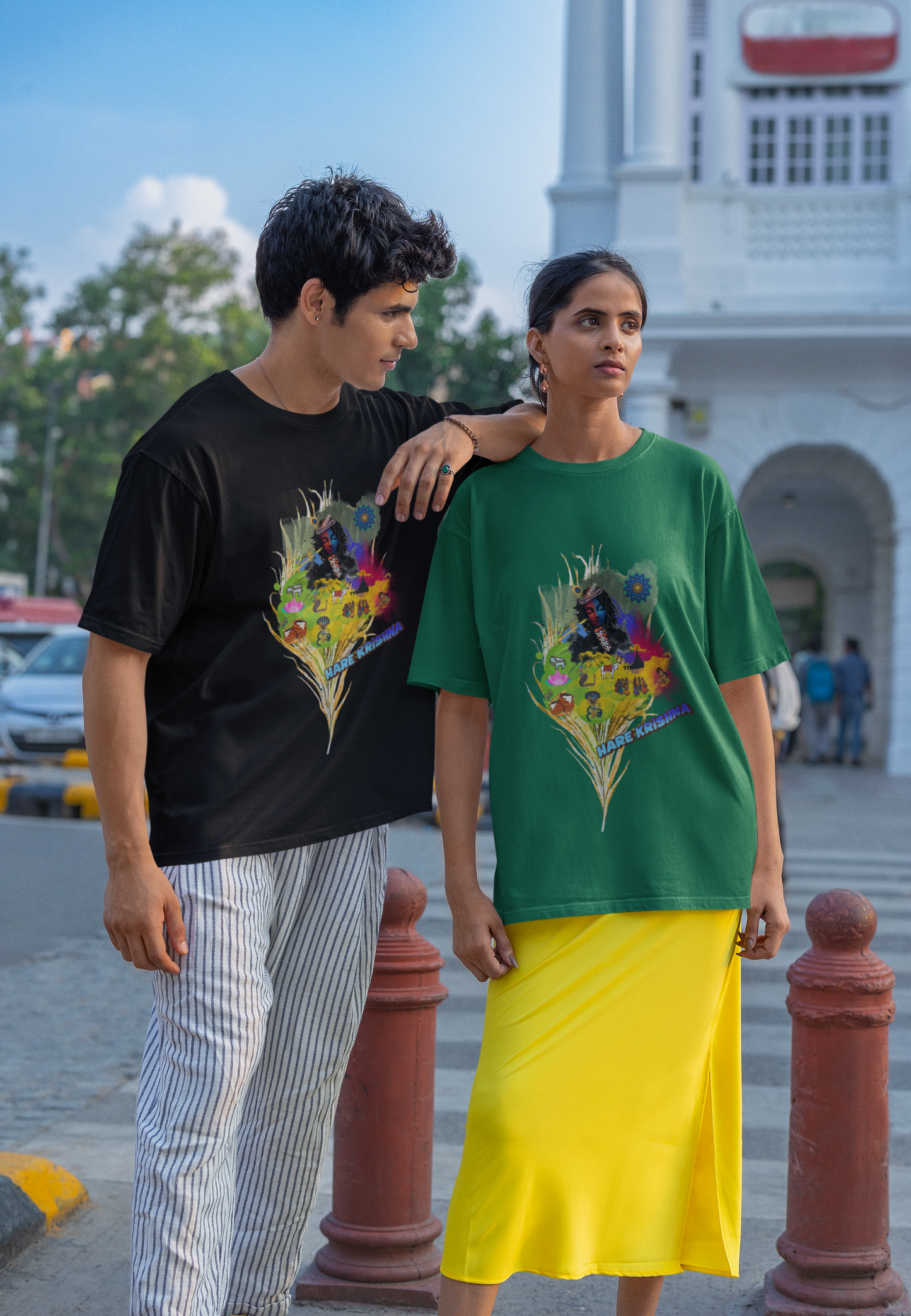 Hare Krishna Unisex Vibrant Graphic Tee