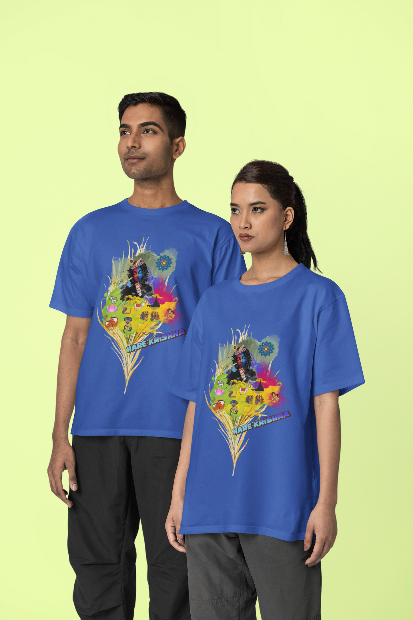Hare Krishna Unisex Vibrant Graphic Tee