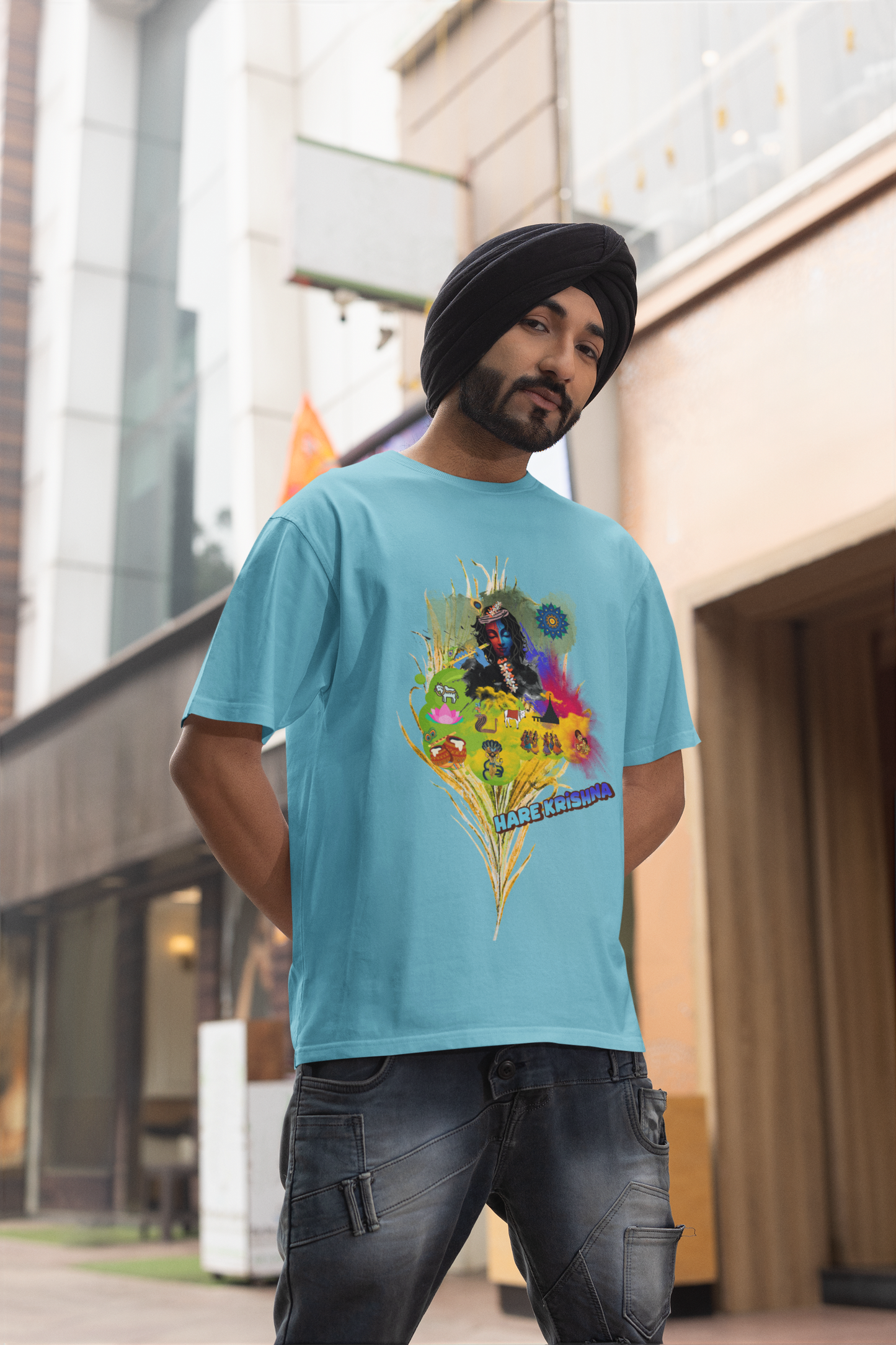 Hare Krishna Unisex Vibrant Graphic Tee