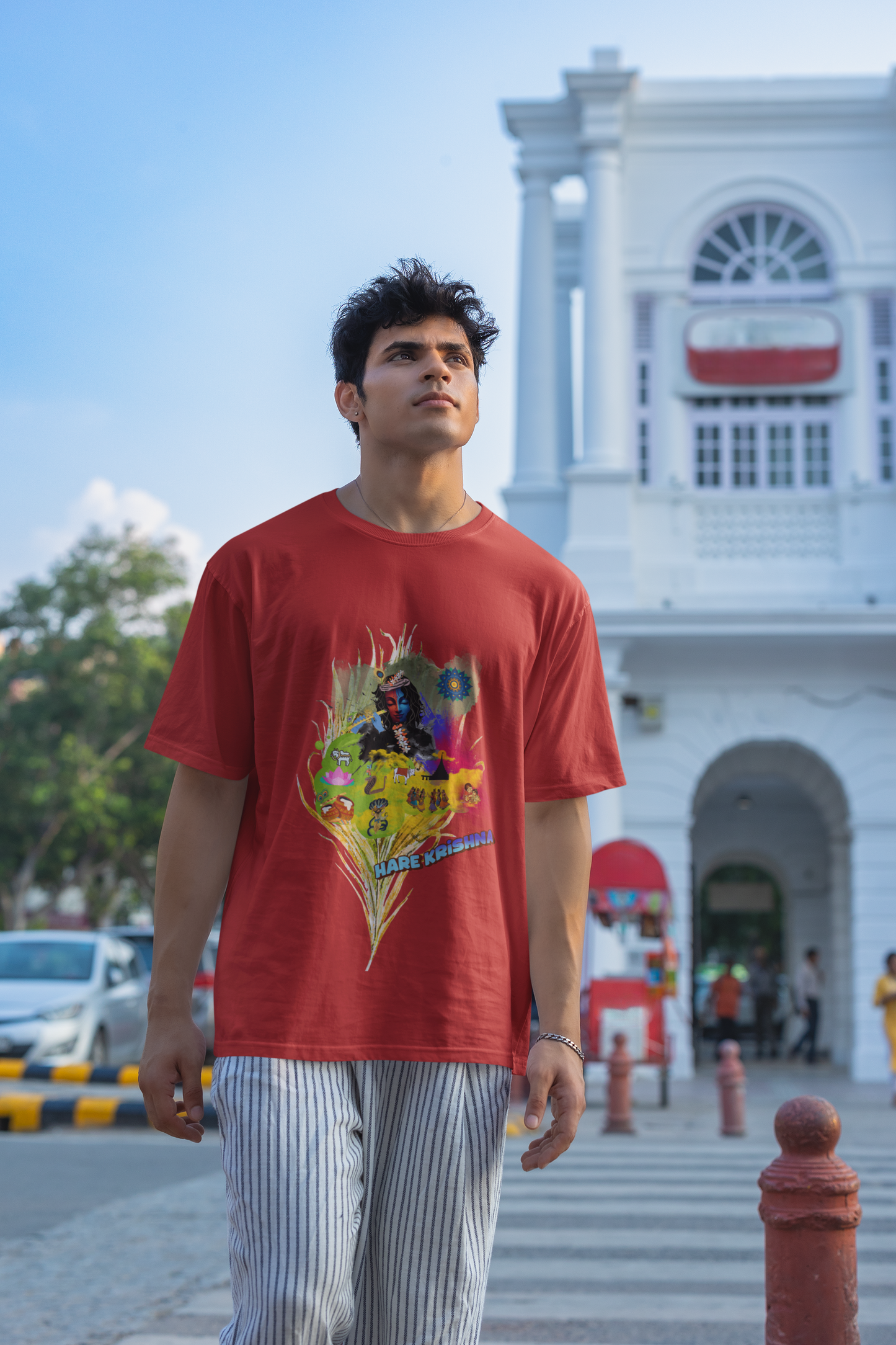 Hare Krishna Unisex Vibrant Graphic Tee