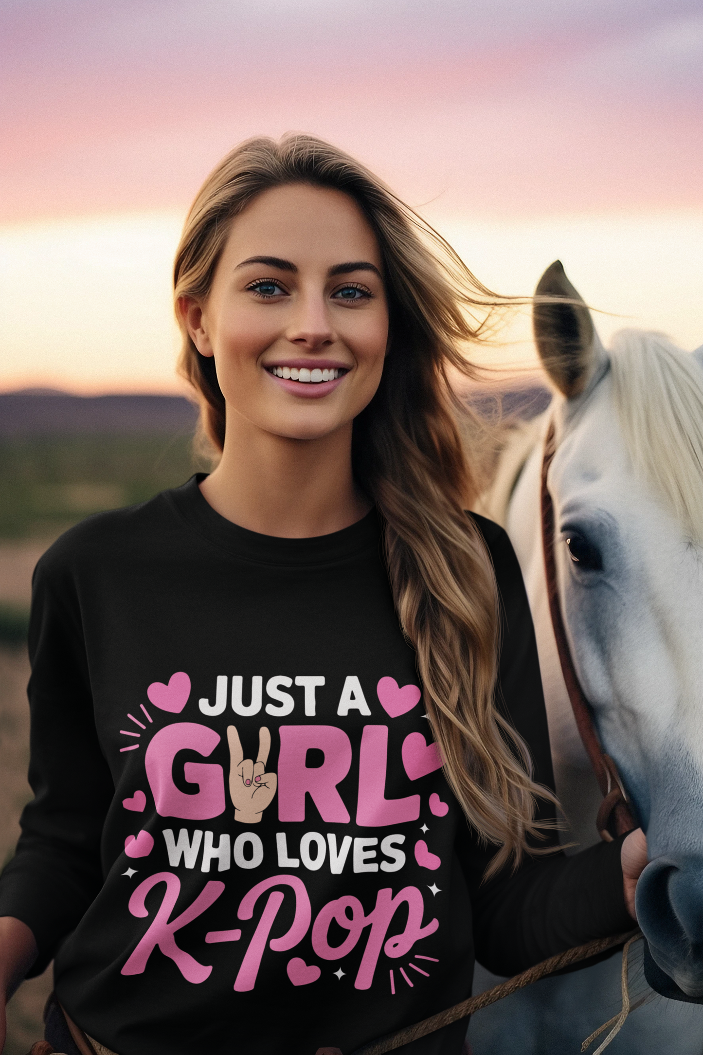 Girl Who Loves K-Pop Long Sleeve Tee