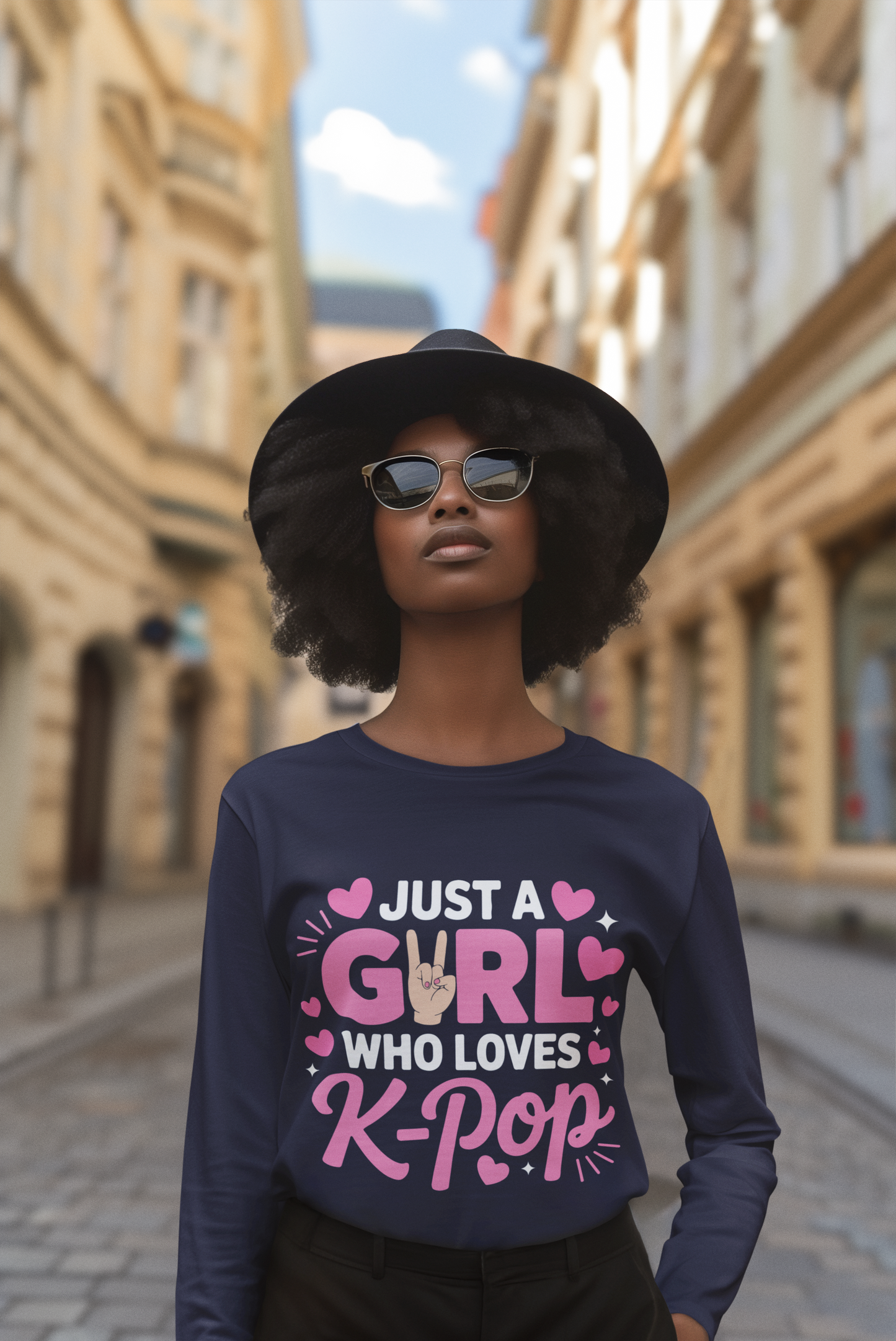 Girl Who Loves K-Pop Long Sleeve Tee