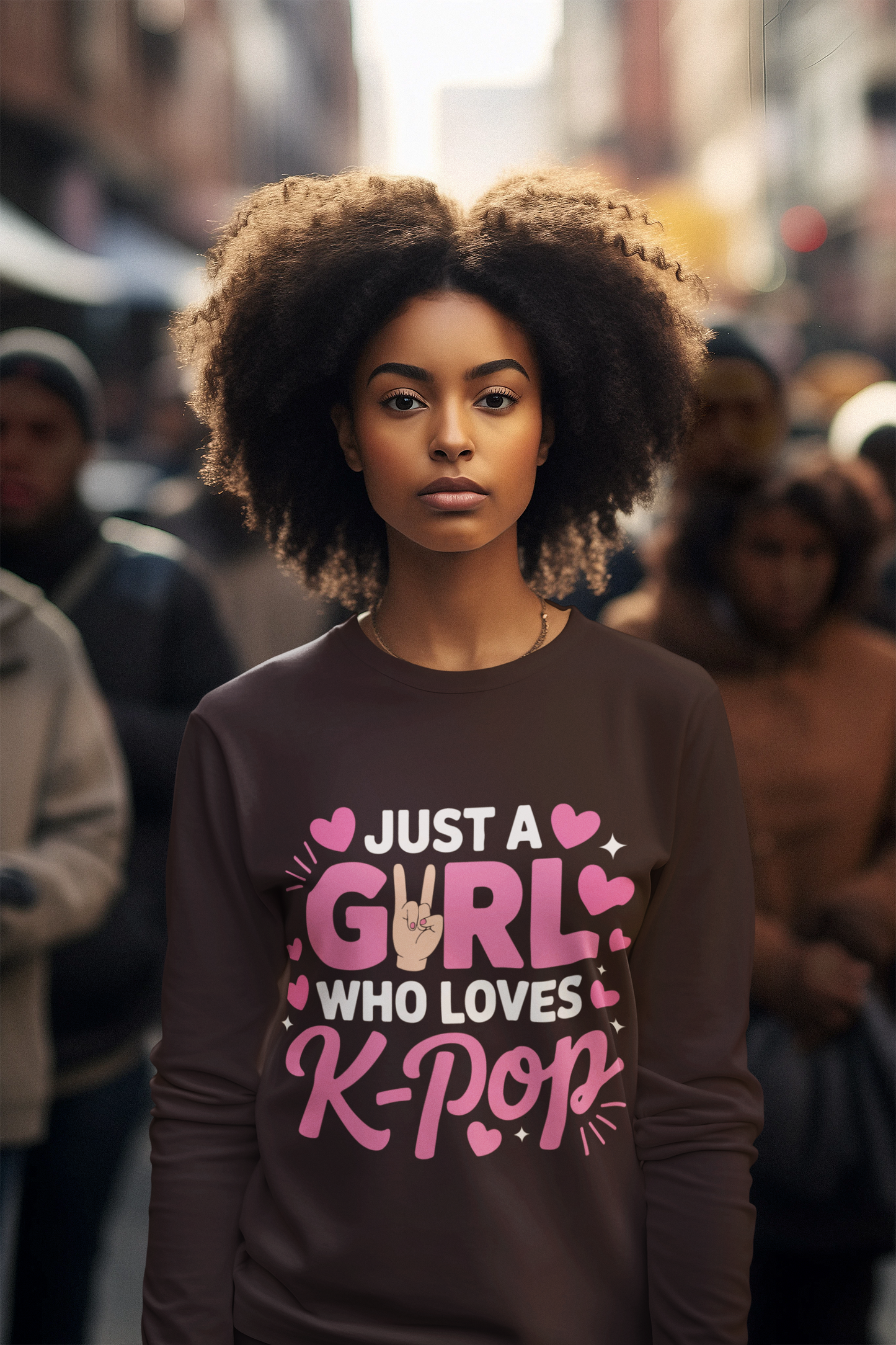 Girl Who Loves K-Pop Long Sleeve Tee