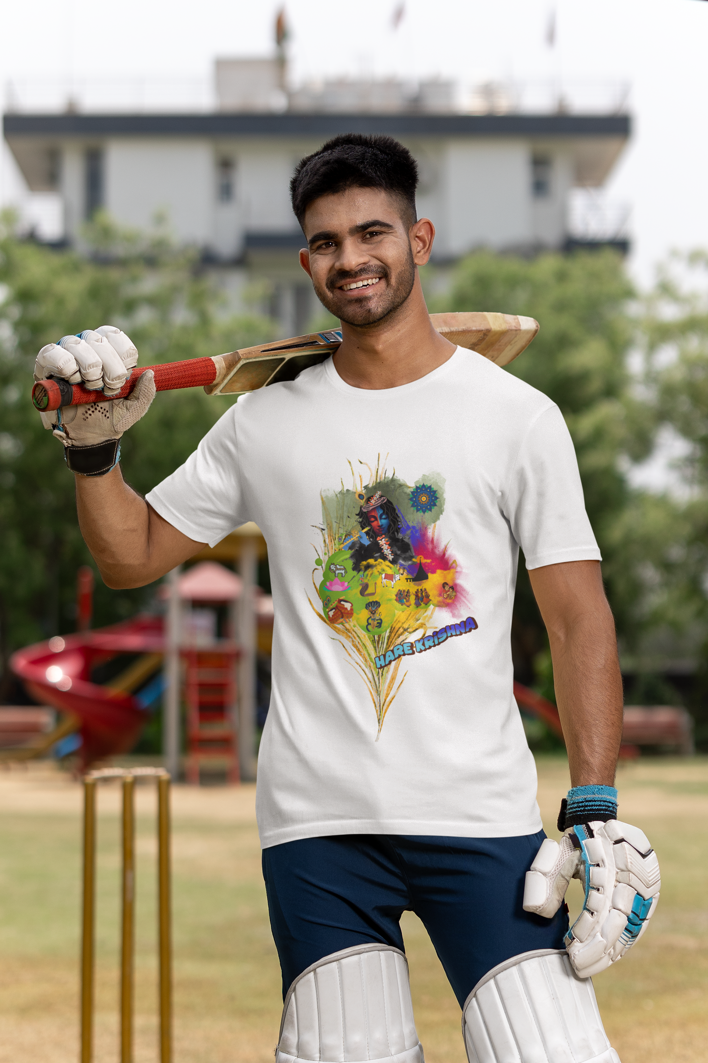 Hare Krishna Unisex Vibrant Graphic Tee